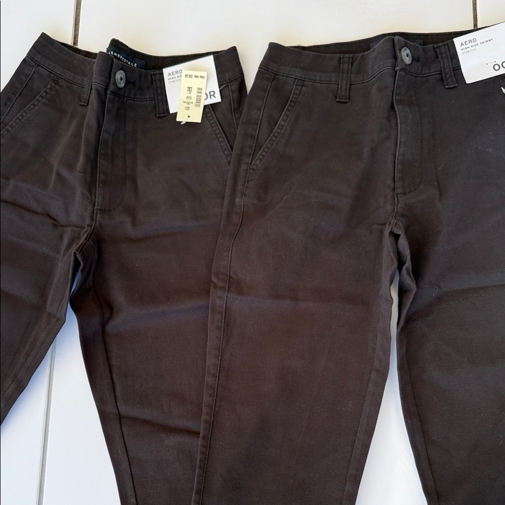 Aeropostale Kids Dark Brown Casual Pants